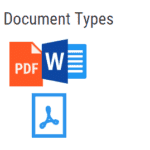 What type of documents can be shared in Knowledge Management section ?