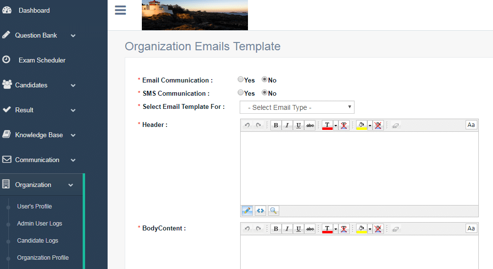Custom Email config