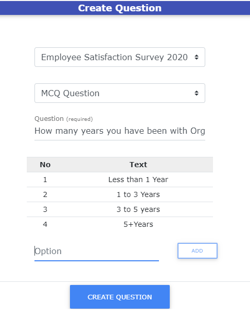 Create Survey Questions