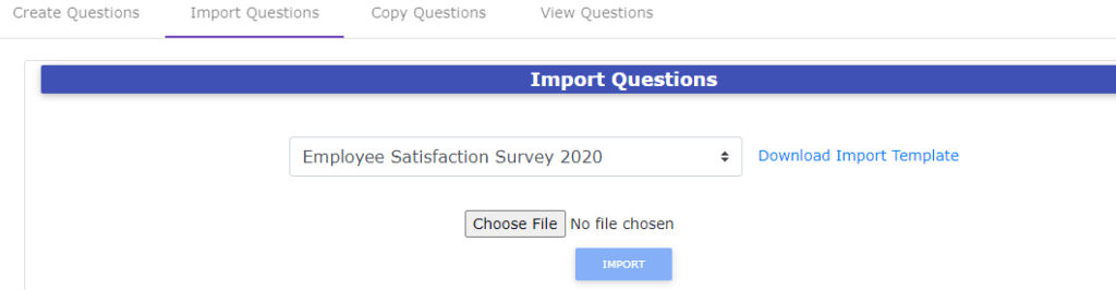 Import Survey Questions