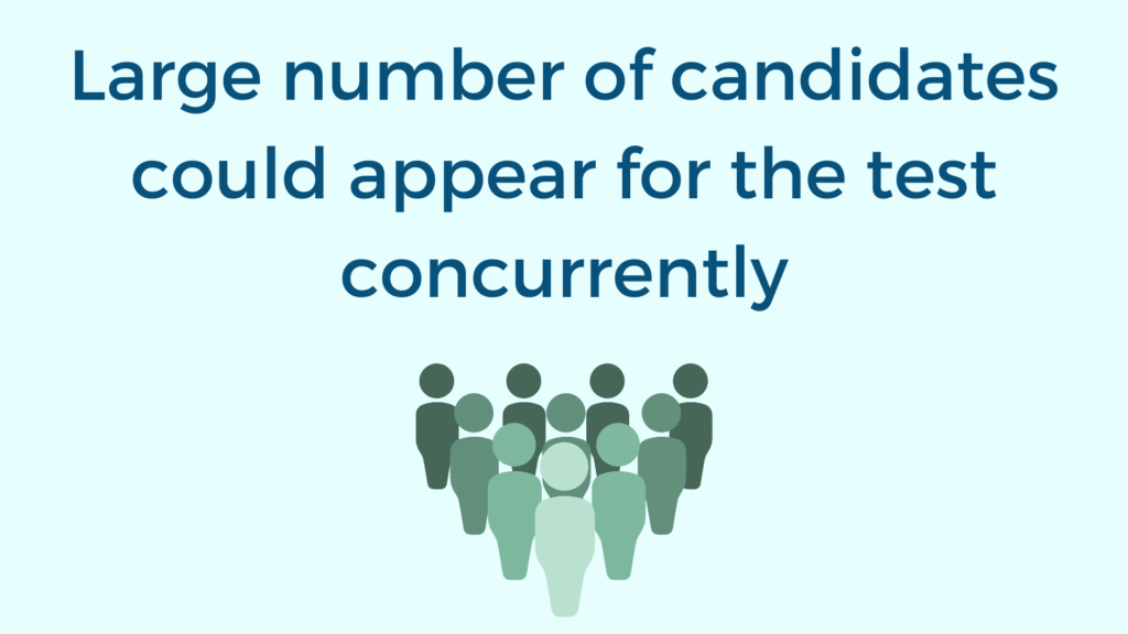 large number of candidates could appear the examination