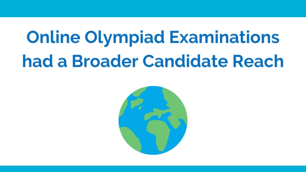 broader candidate reach for online olympiad examination