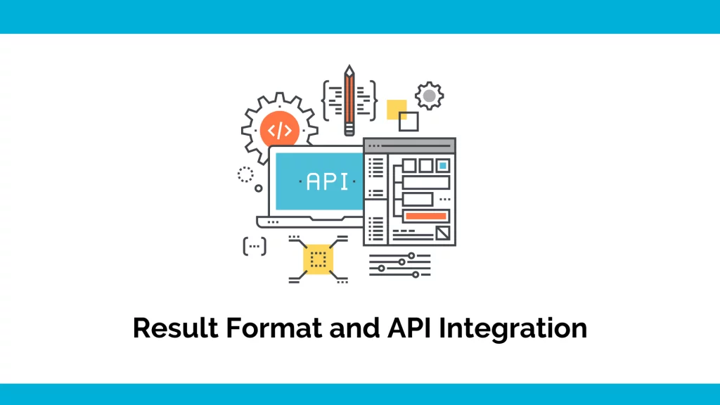 Result format and API integration for online paper checking system