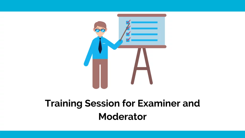 training session for examiner and moderator