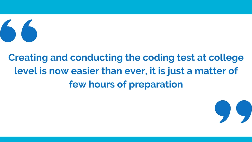 Technology to conduct coding test is easy to use