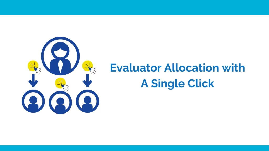 Allocation of answer sheets to the evaluators with a single click