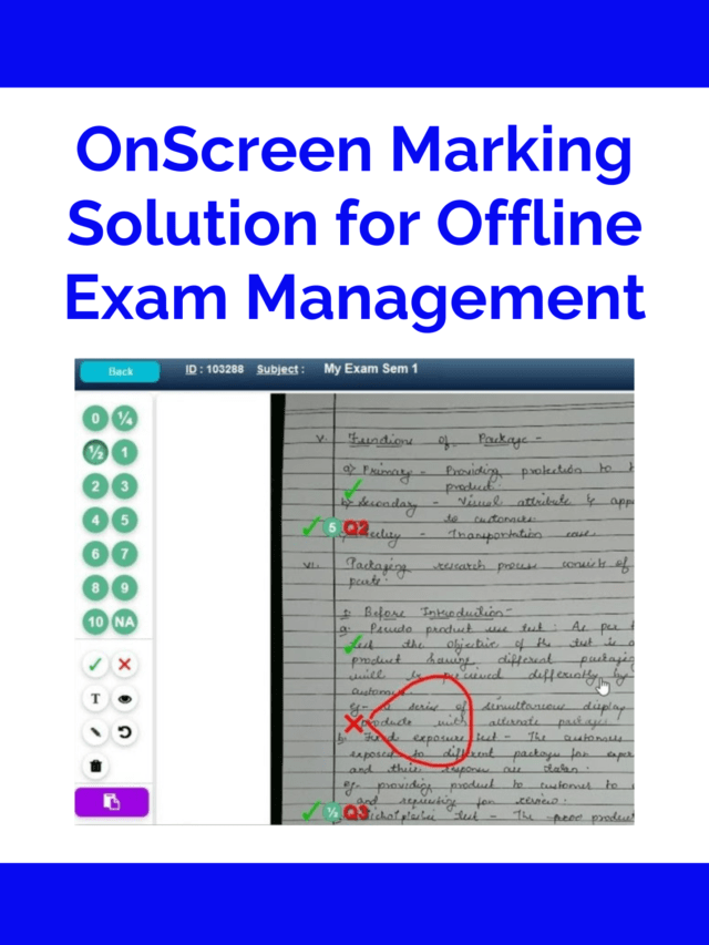 OnScreen Marking Solution for Offline Exam Management