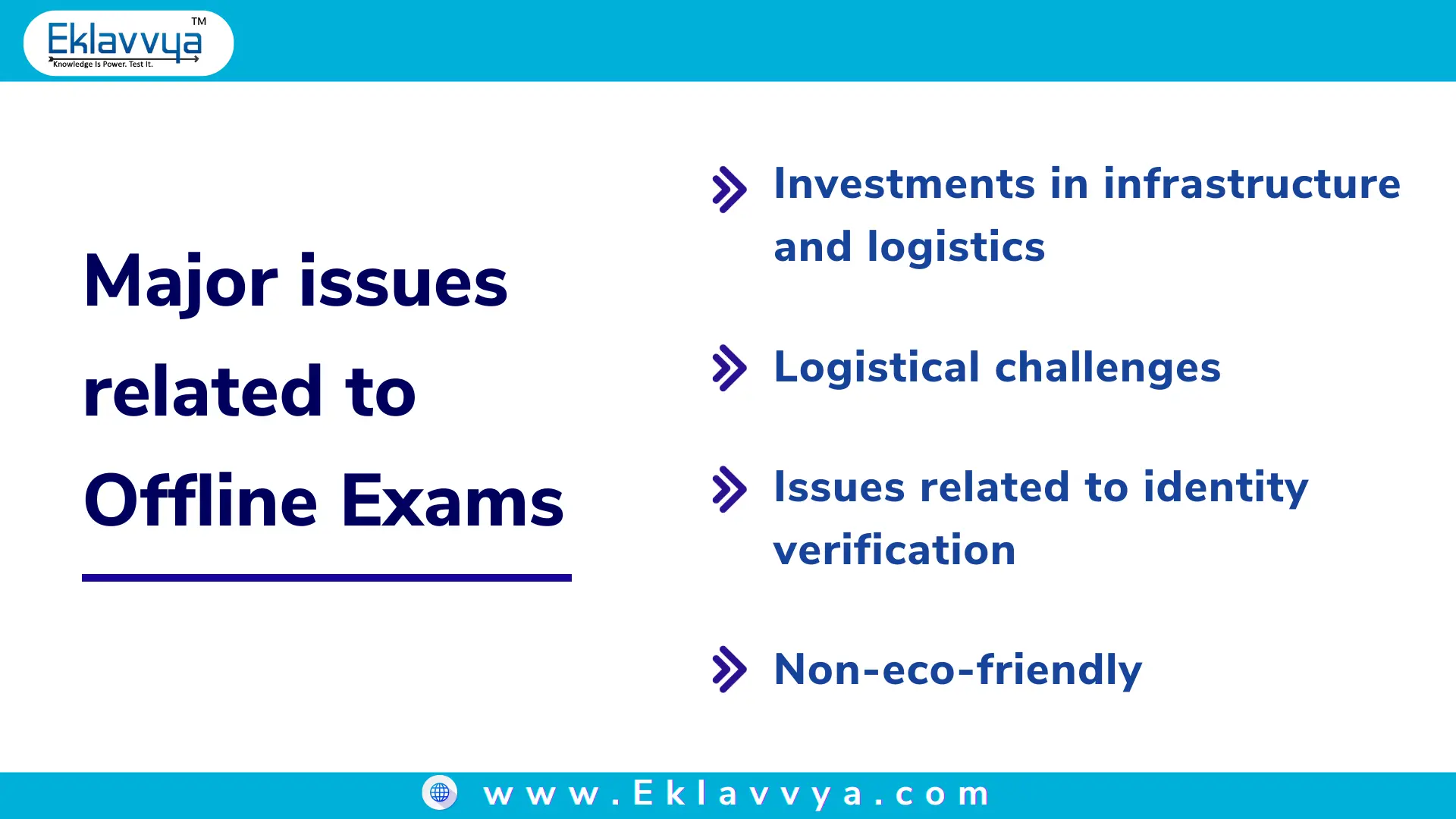 Major issues related to Offline Exams