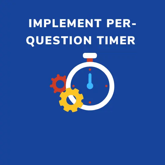 Implementing per-question timer