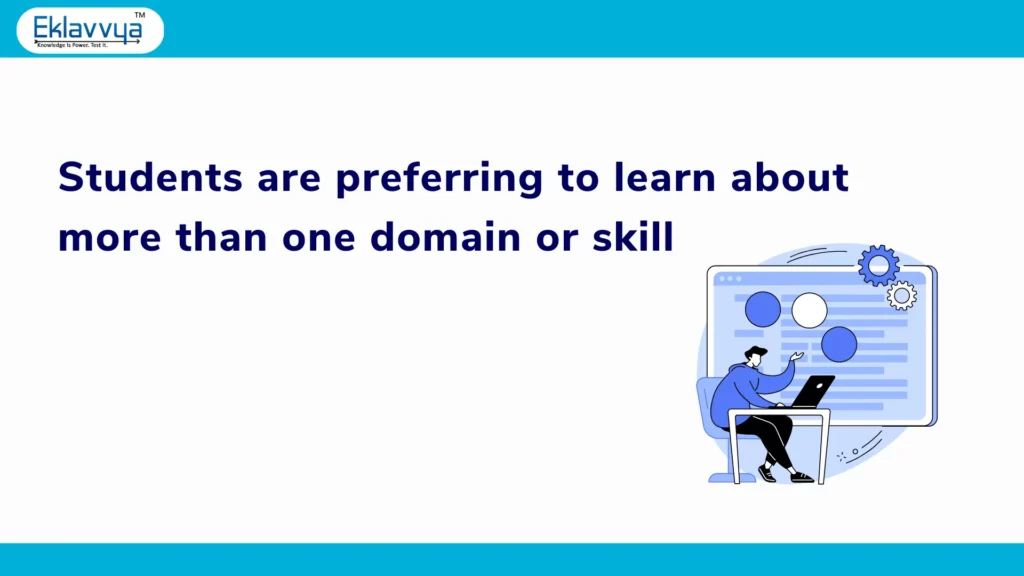 Students are preferring to learn about more than one domain or skill