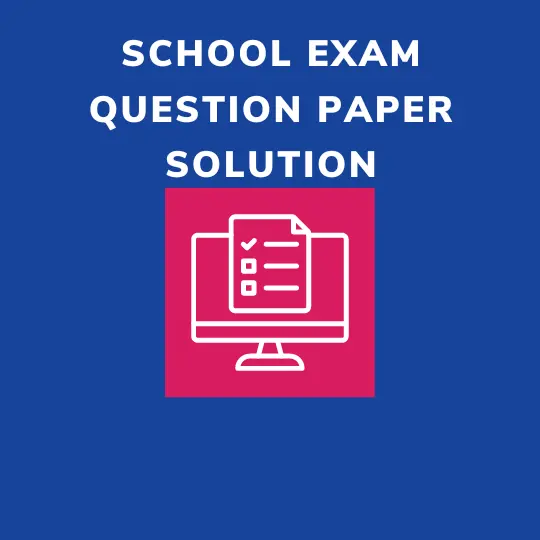 School Exam Question paper Solution