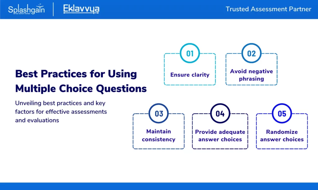 Best Practices for Using Multiple Choice Questions