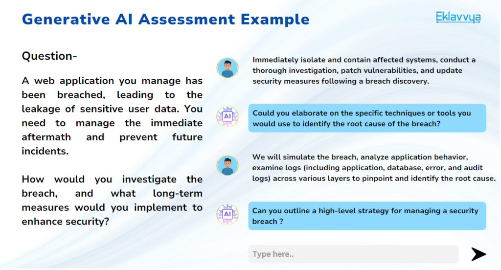 Generative AI Adaptive assessment